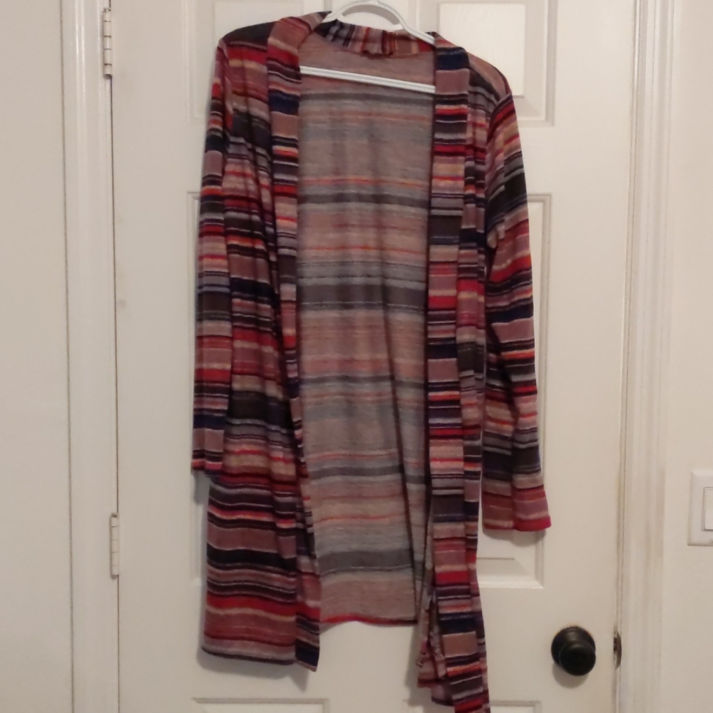 Long striped sweater